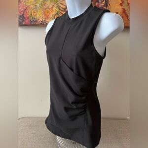 Athleta Top Size XS Crew Neck Ruching Sleeveless